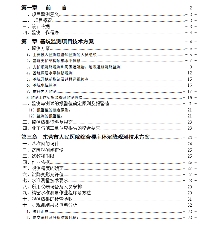 監(jiān)測方案目錄
